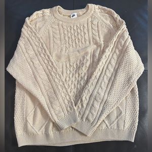 Nike cable knit sweater